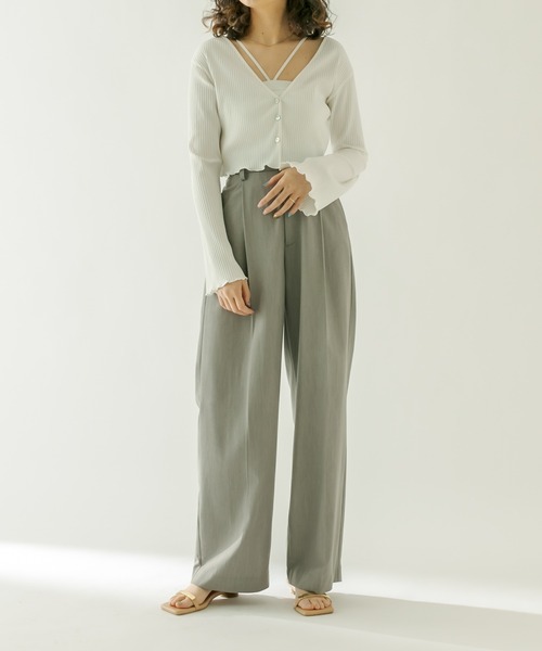 mystic（ミスティック）の「カットリブチビカーディガン（カーディガン/ボレロ・レディース・ブラック/ネイビー/オフホワイト/ピンク/イエロー・FREE）」の15枚目の写真