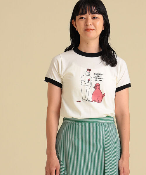 Ray BEAMS(レイビームス)の「Shiomi Wada × Ray BEAMS / 別注 Dream Tシャツ(Tシャツ/カットソー・レディース・ホワイト・ONE SIZE)」の2枚目の写真