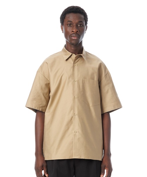 Sandinista(サンディニスタ)の「Light Moleskin S/S Shirt / ライトモールスキン半袖シャツ(シャツ/ブラウス・メンズ・ネイビー/ベージュ・MEDIUM/LARGE/SMALL)」の2枚目の写真