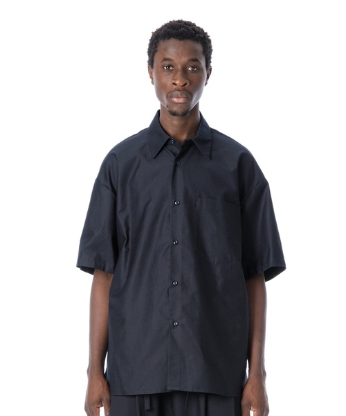 Sandinista(サンディニスタ)の「Light Moleskin S/S Shirt / ライトモールスキン半袖シャツ(シャツ/ブラウス・メンズ・ネイビー/ベージュ・MEDIUM/LARGE/SMALL)」の1枚目の写真