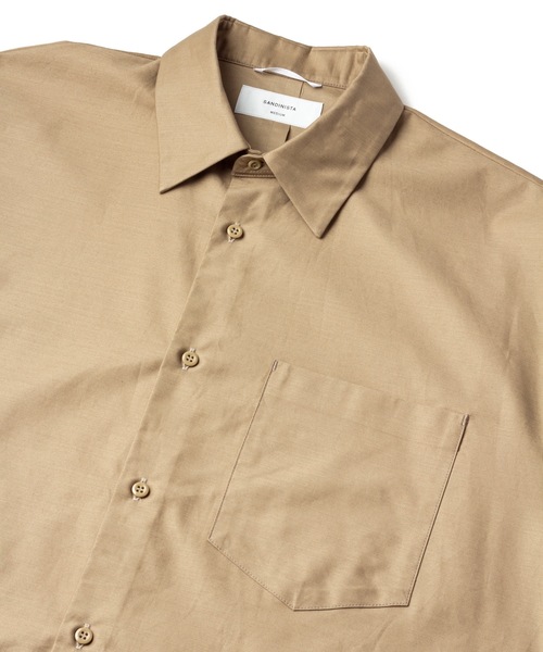 Sandinista(サンディニスタ)の「Light Moleskin S/S Shirt / ライトモールスキン半袖シャツ(シャツ/ブラウス・メンズ・ネイビー/ベージュ・MEDIUM/LARGE/SMALL)」の6枚目の写真