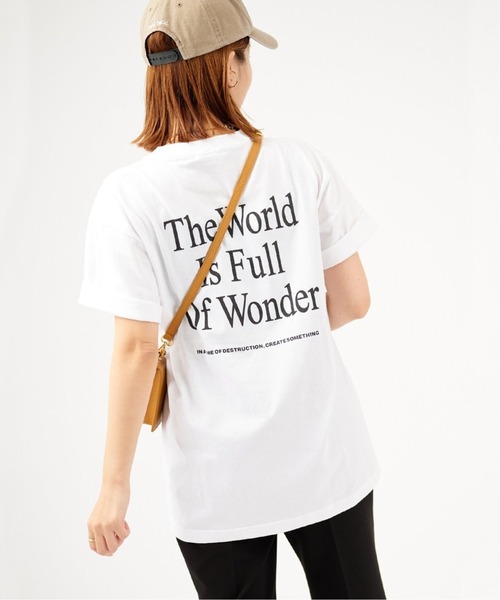JOURNAL STANDARD(ジャーナルスタンダード)の「《追加2》BACK LOGO WORLD Tシャツ(Tシャツ/カットソー・レディース・ブラック系その他/ホワイト/ピンク・FREE)」の10枚目の写真