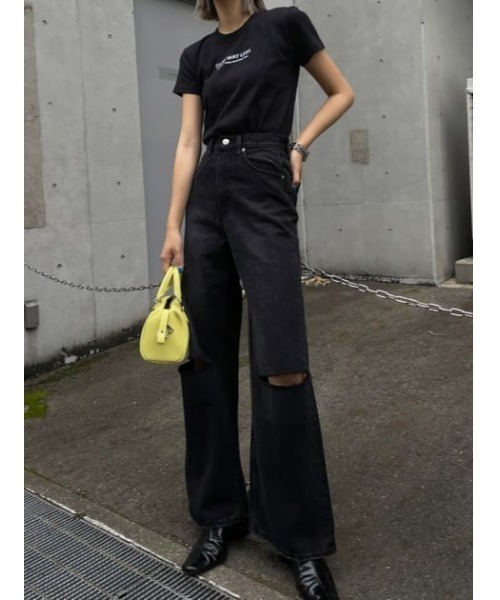 SLY(スライ)の「STRAIGHT CUTOUT DENIM PT-E デニム パンツ(デニムパンツ・レディース・ブラック・2/1/0)」の20枚目の写真