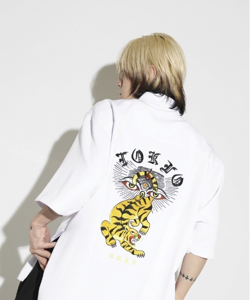 LEGENDA（レジェンダ）の「レジェンダ 伝説東京 メタルチェーンシャツ / LEGENDA 伝説東京 Metal Chain Shirt（シャツ/ブラウス・メンズ・ホワイト/ブラック・FREE）」の7枚目の写真