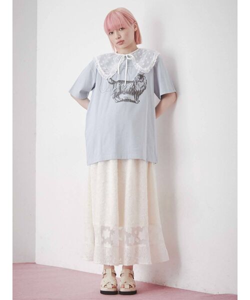 merry jenny（メリージェニー）の「bigレーシーフリル付け襟（付け襟・レディース・オフホワイト/ブラック/ピンク・FREE）」の21枚目の写真