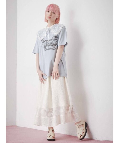 merry jenny（メリージェニー）の「bigレーシーフリル付け襟（付け襟・レディース・オフホワイト/ブラック/ピンク・FREE）」の20枚目の写真