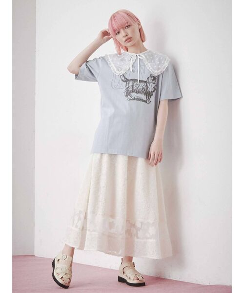 merry jenny（メリージェニー）の「bigレーシーフリル付け襟（付け襟・レディース・オフホワイト/ブラック/ピンク・FREE）」の19枚目の写真