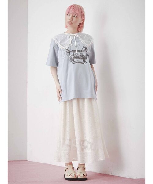 merry jenny（メリージェニー）の「bigレーシーフリル付け襟（付け襟・レディース・オフホワイト/ブラック/ピンク・FREE）」の18枚目の写真