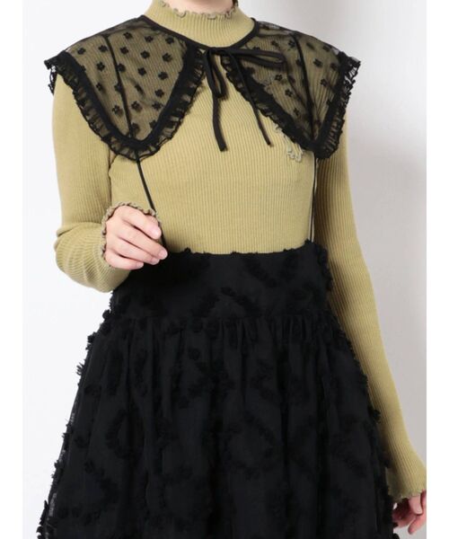 merry jenny（メリージェニー）の「bigレーシーフリル付け襟（付け襟・レディース・オフホワイト/ブラック/ピンク・FREE）」の11枚目の写真