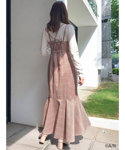 Lee×dazzlinヘムフリンジロングスカート ペプラムロングジャンスカ[品番：MKSW0027066]｜dazzlin