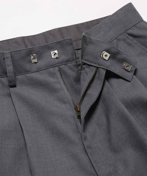 MR.OLIVE（ミスターオリーブ）の「ノンミュールジング ギャバンジン / ツータック ワイドテーパード パンツ（スラックス・メンズ・ネイビー/グレー・SMALL/MEDIUM/LARGE）」の7枚目の写真