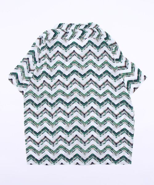 hardcover（ハードカバー）の「【z】【hardcover】半袖開襟シャツジグザグ（シャツ/ブラウス・レディース・ホワイト・FREE）」の2枚目の写真