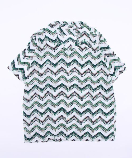 hardcover（ハードカバー）の「【z】【hardcover】半袖開襟シャツジグザグ（シャツ/ブラウス・レディース・ホワイト・FREE）」の3枚目の写真