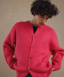 モヘアミックス オーバーサイズ クルーネックカーディガン/ユニセックス