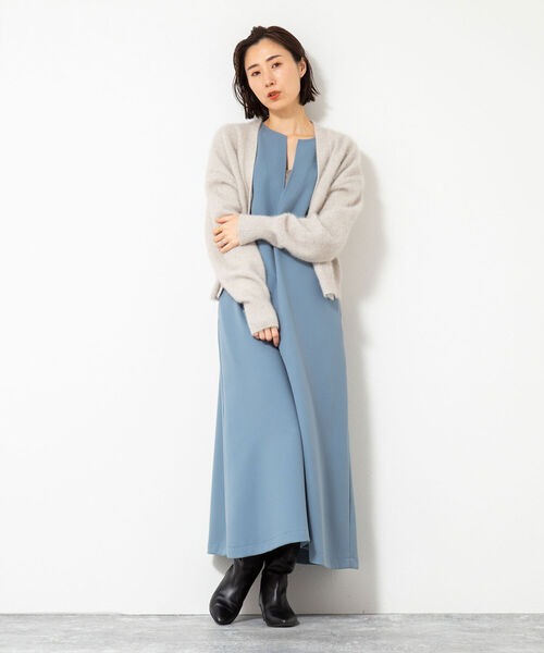 NOLLEY’S(ノーリーズ)の「◇【WEB限定カラーあり】ジャンパーワンピース(ワンピース・レディース・ベージュ/ネイビー/ブラック/グレイッシュブルー・FREE)」の5枚目の写真