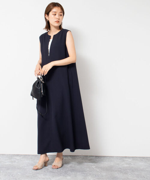 NOLLEY’S(ノーリーズ)の「◇【WEB限定カラーあり】ジャンパーワンピース(ワンピース・レディース・ベージュ/ネイビー/ブラック/グレイッシュブルー・FREE)」の19枚目の写真