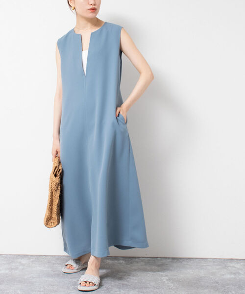 NOLLEY’S(ノーリーズ)の「◇【WEB限定カラーあり】ジャンパーワンピース(ワンピース・レディース・ベージュ/ネイビー/ブラック/グレイッシュブルー・FREE)」の17枚目の写真