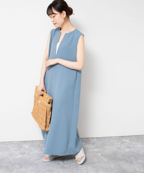 NOLLEY’S(ノーリーズ)の「◇【WEB限定カラーあり】ジャンパーワンピース(ワンピース・レディース・ベージュ/ネイビー/ブラック/グレイッシュブルー・FREE)」の22枚目の写真