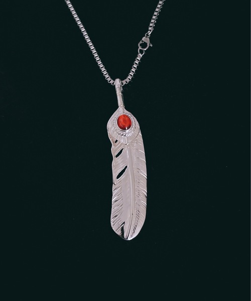 blatto 925silver】925シルバートップ フェザー ネックレス 