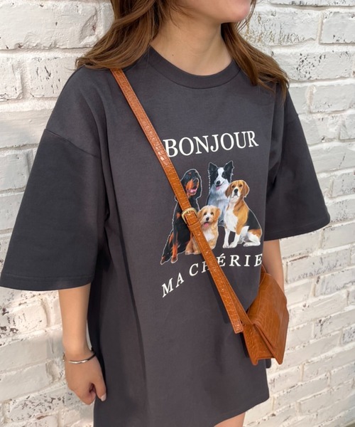 one after another NICE CLAUP（ワンアフターアナザーナイスクラップ）の「BigサイズTee（Tシャツ/カットソー・レディース・ホワイト/ブラック/パープル/ホワイト系その他・FREE）」の3枚目の写真