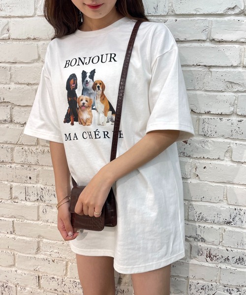one after another NICE CLAUP（ワンアフターアナザーナイスクラップ）の「BigサイズTee（Tシャツ/カットソー・レディース・ホワイト/ブラック/パープル/ホワイト系その他・FREE）」の13枚目の写真