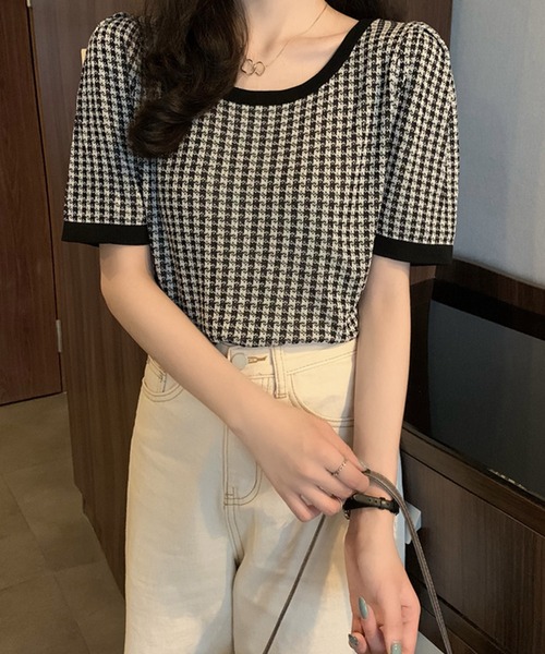 Dita Muaj.(ディータムアージュ)の「パフスリーブクルーネックトップス(Tシャツ/カットソー・レディース・ブラック/ブルー/グリーン・FREE)」の13枚目の写真