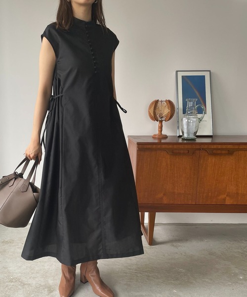 210nouve（トゥージュヌーブ）の「サイドリボンブロードワンピース（ワンピース・レディース・ブラック/ブルー/グリーン/ホワイト・FREE）」の5枚目の写真