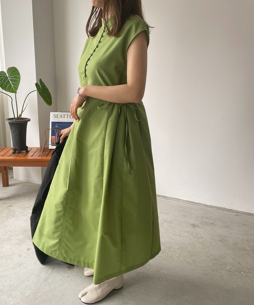 210nouve（トゥージュヌーブ）の「サイドリボンブロードワンピース（ワンピース・レディース・ブラック/ブルー/グリーン/ホワイト・FREE）」の19枚目の写真