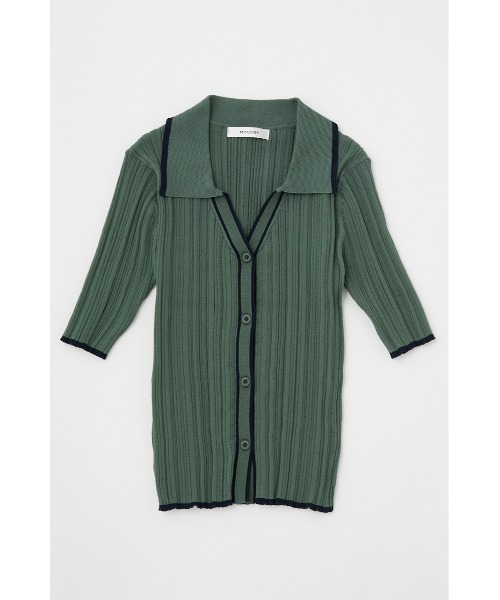 MOUSSY（マウジー）の「HALF SLEEVE RANDOM KNIT ポロ（ポロシャツ  