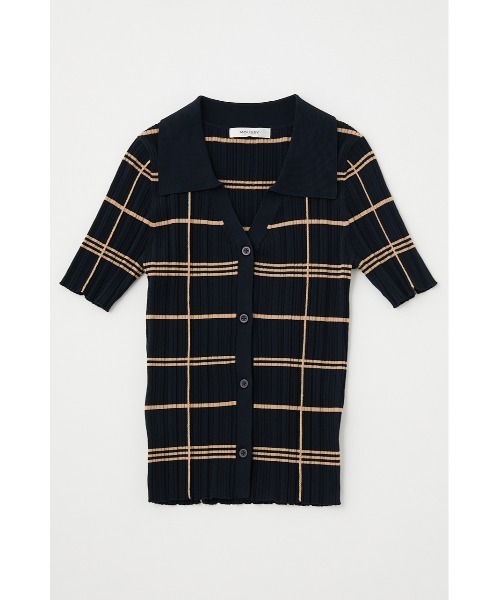 MOUSSY（マウジー）の「HALF SLEEVE RANDOM KNIT ポロ