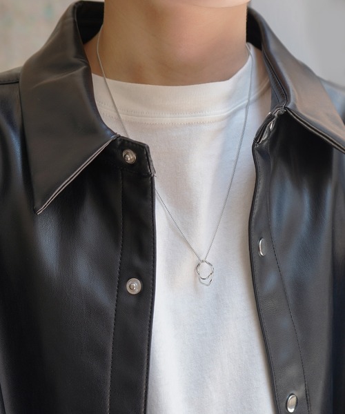 Confirm（コンファーム）の「トップ付き モチーフ チャーム シルバーチェーンネックレス【Confirm】（ネックレス・メンズ・E/A/I/B/J/D/L/G/F/C/K/H/M/N/O/Q/P/R・FREE）」の15枚目の写真