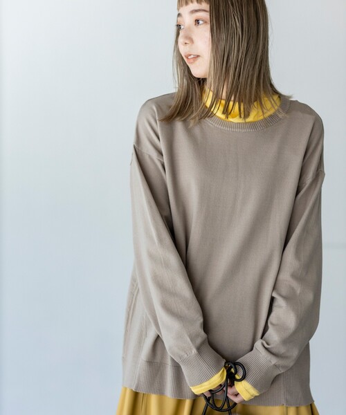 THE SHOP TK (ザ ショップ ティーケー )の「◆テレコタートルネック(Tシャツ/カットソー・レディース・ホワイト系/ブラック/イエロー/ライトグレー・13/12)」の18枚目の写真
