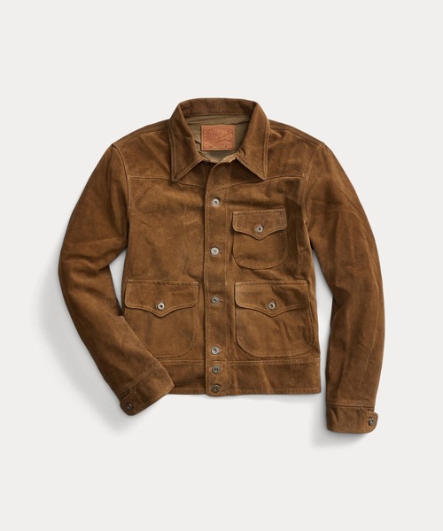 RRL(ダブル アール エル)の「ラフアウト スエード ジャケット(その他アウター・メンズ・ブラウン・S/M/L/XS/XL/XXL)」の1枚目の写真