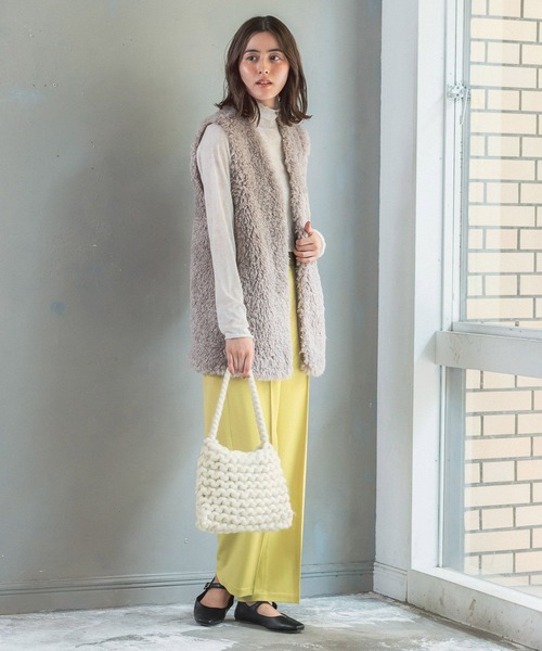 LEPSIM（レプシィム）の「カラーチャンキーニットバッグ　162534（ショルダーバッグ・レディース・オレンジ/ブルー/アイボリー・ONE SIZE）」の6枚目の写真