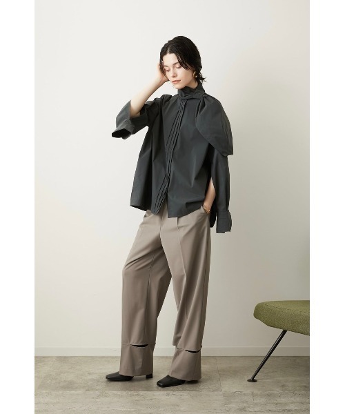 LA PEAU DE GEM(ラポドゥジェム)の「【LA PEAU DE GEM】ボウタイセットカットスリーブシャツ(シャツ/ブラウス・レディース・ホワイト/ブラック・FREE)」の4枚目の写真