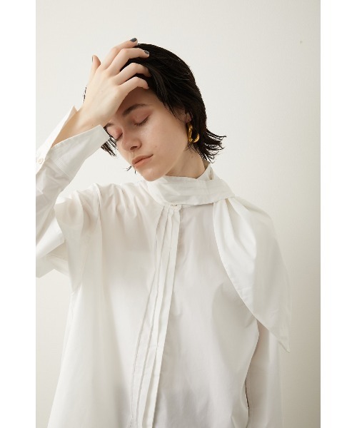 LA PEAU DE GEM(ラポドゥジェム)の「【LA PEAU DE GEM】ボウタイセットカットスリーブシャツ(シャツ/ブラウス・レディース・ホワイト/ブラック・FREE)」の12枚目の写真