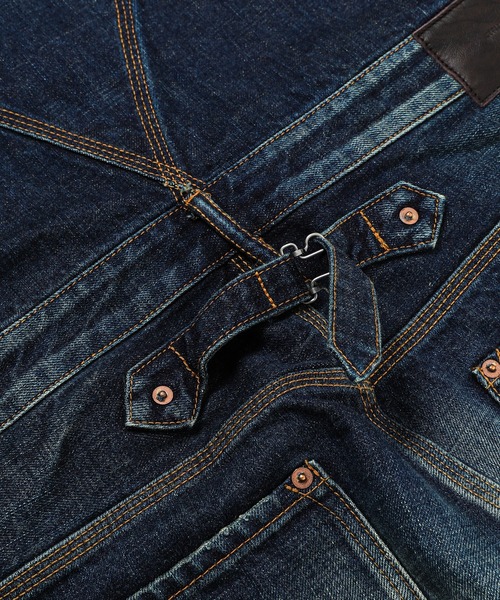 SUGARHILL（シュガーヒル）の「MULTI FADE DENIM OVERALL（サロペット/オーバーオール・メンズ・インディゴブルー・0）」の4枚目の写真