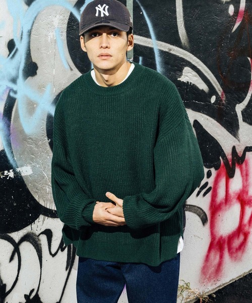 Ressaca（レサーカ）の「プルオーバーバルキーニット クルーネックセーター オーバーサイズ（ニット/セーター・メンズ・ブラウン/チャコールグレー/グリーン/オフホワイト/グレー/ブラック・L/M/XL）」の6枚目の写真