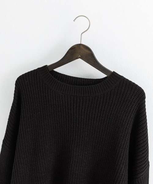 Ressaca（レサーカ）の「プルオーバーバルキーニット クルーネックセーター オーバーサイズ（ニット/セーター・メンズ・ブラウン/チャコールグレー/グリーン/オフホワイト/グレー/ブラック・L/M/XL）」の18枚目の写真