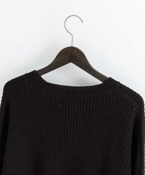 Ressaca（レサーカ）の「プルオーバーバルキーニット クルーネックセーター オーバーサイズ（ニット/セーター・メンズ・ブラウン/チャコールグレー/グリーン/オフホワイト/グレー/ブラック・L/M/XL）」の21枚目の写真