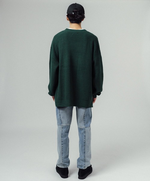 Ressaca（レサーカ）の「プルオーバーバルキーニット クルーネックセーター オーバーサイズ（ニット/セーター・メンズ・ブラウン/チャコールグレー/グリーン/オフホワイト/グレー/ブラック・L/M/XL）」の15枚目の写真