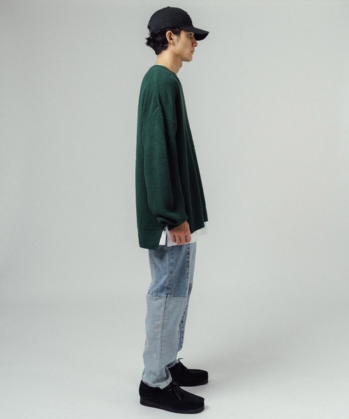 Ressaca（レサーカ）の「プルオーバーバルキーニット クルーネックセーター オーバーサイズ（ニット/セーター・メンズ・ブラウン/チャコールグレー/グリーン/オフホワイト/グレー/ブラック・L/M/XL）」の14枚目の写真