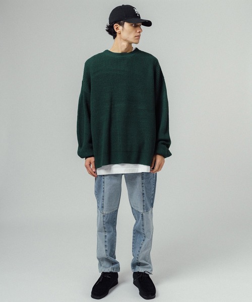 Ressaca（レサーカ）の「プルオーバーバルキーニット クルーネックセーター オーバーサイズ（ニット/セーター・メンズ・ブラウン/チャコールグレー/グリーン/オフホワイト/グレー/ブラック・L/M/XL）」の13枚目の写真