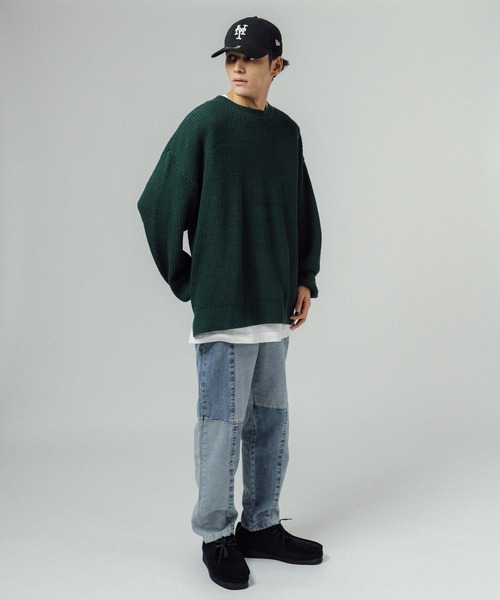Ressaca（レサーカ）の「プルオーバーバルキーニット クルーネックセーター オーバーサイズ（ニット/セーター・メンズ・ブラウン/チャコールグレー/グリーン/オフホワイト/グレー/ブラック・L/M/XL）」の9枚目の写真