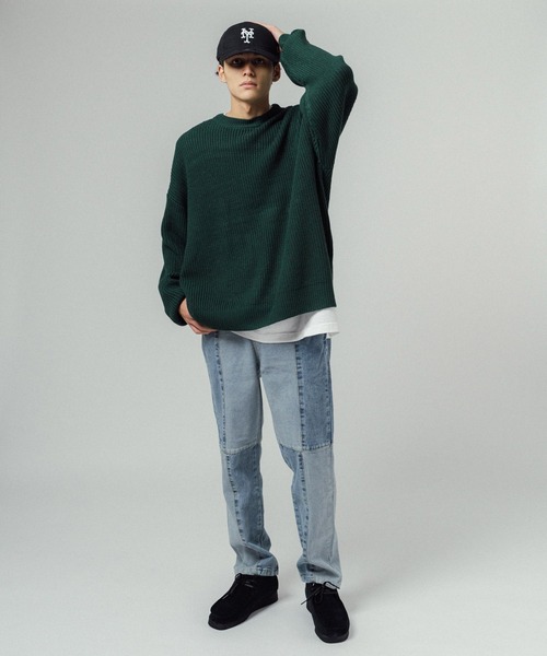 Ressaca（レサーカ）の「プルオーバーバルキーニット クルーネックセーター オーバーサイズ（ニット/セーター・メンズ・ブラウン/チャコールグレー/グリーン/オフホワイト/グレー/ブラック・L/M/XL）」の8枚目の写真