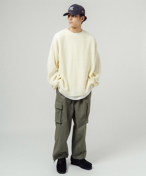 Ressaca（レサーカ）の「プルオーバーバルキーニット クルーネックセーター オーバーサイズ（ニット/セーター・メンズ・ブラウン/チャコールグレー/グリーン/オフホワイト/グレー/ブラック・L/M/XL）」の12枚目の写真