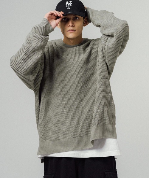 Ressaca（レサーカ）の「プルオーバーバルキーニット クルーネックセーター オーバーサイズ（ニット/セーター・メンズ・ブラウン/チャコールグレー/グリーン/オフホワイト/グレー/ブラック・L/M/XL）」の10枚目の写真