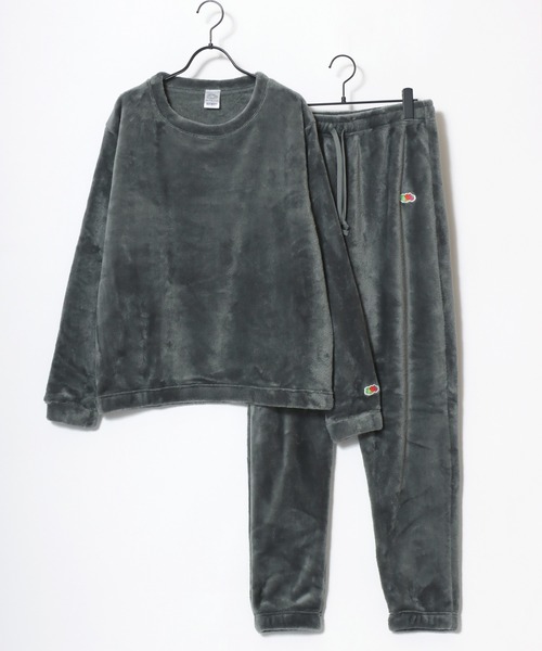 FRUIT OF THE LOOM（フルーツオブザルーム）の「FRUIT OF THE LOOM/フルーツオブザルーム セットアップ ボアフリース スウェットトレーナー＆ロングパンツ＆収納袋 3点セット/ルームウェア/ワンマイルウェア/パジャマ/レディース メンズ（ルームウェア/パジャマ・メンズ・ブラック/グレー/ベージュ/ブラウン/ピンク/モスグリーン・S/M/L/LL）」の21枚目の写真