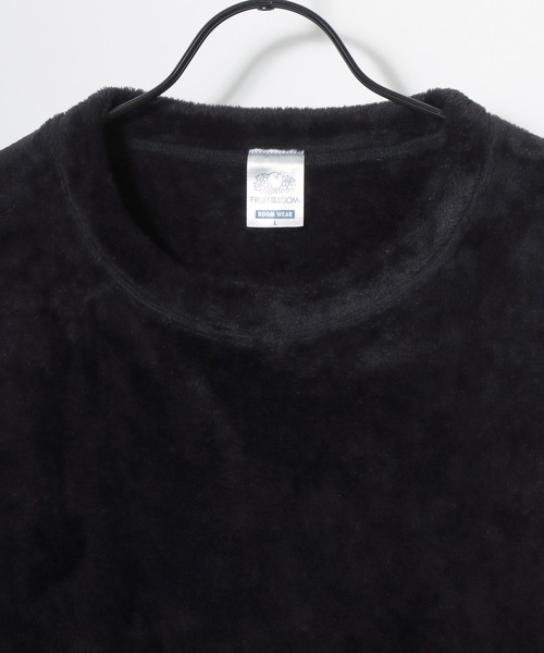 FRUIT OF THE LOOM（フルーツオブザルーム）の「FRUIT OF THE LOOM/フルーツオブザルーム セットアップ ボアフリース スウェットトレーナー＆ロングパンツ＆収納袋 3点セット/ルームウェア/ワンマイルウェア/パジャマ/レディース メンズ（ルームウェア/パジャマ・メンズ・ブラック/グレー/ベージュ/ブラウン/ピンク/モスグリーン・S/M/L/LL）」の8枚目の写真