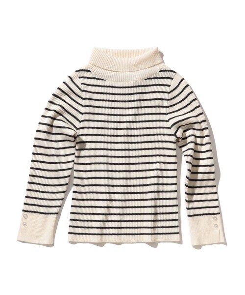 SHOO・LA・RUE（シューラルー）の「【リンク/110-140cm】リブタートルニット（ニット/セーター・キッズ・ホワイト系5/ブラック/レッド系1・11/12/13/14）」の12枚目の写真